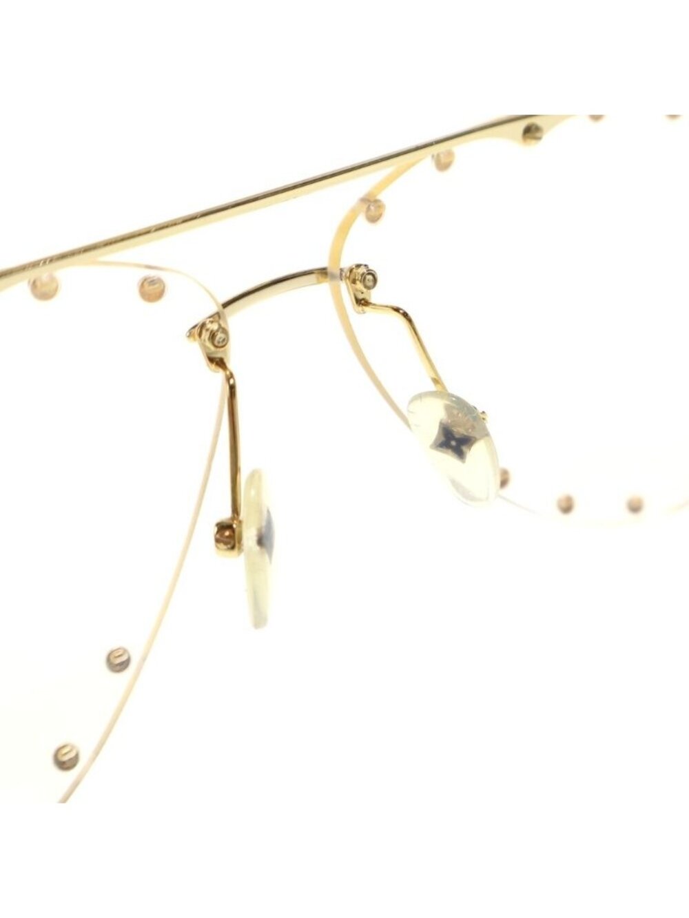 Louis Vuitton Sunglasses the Party Clear Lens Gold Eyewear - Picture 5 of 6